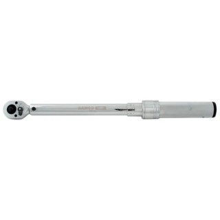Bahco Click Torque Wrench, 60 to 300 Nm Torque Range, 1/2 in Square Drive, Chrome Finish, 457mm Overall Length 7455-300