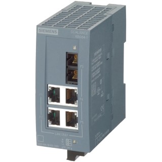 Siemens Unmanaged 6 Port Ethernet Switch 4 x RJ45 Ports 100Mbps 45x100x87mm 6GK5004-1BF00-1AB2