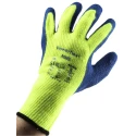 Ansell PowerFlex Yellow Acrylic Work Gloves, Size 10, Latex Coating 80400100