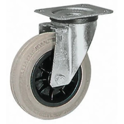 LAG Swivel Castor 85 kg Load Capacity 100 mm Rubber Wheel Galvanised Steel Frame 13908G