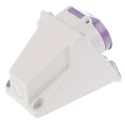 Scame Wall Mount Industrial Power Connector 16A, 25V, IP44 Rated, 2 Pole, Angled Socket, Thermoplastic, IEC309 IP44