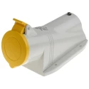 Scame Wall Mount Industrial Power Connector, 2P+PE, 32A, 110V, IP44 Rated, Thermoplastic, OPTIMA-BASE IP44