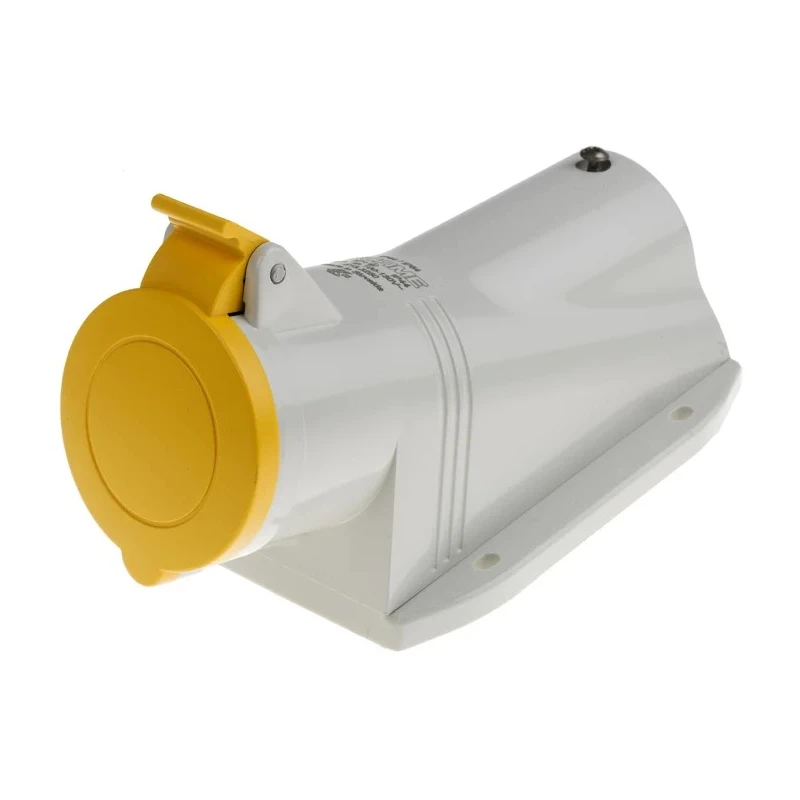 Scame Wall Mount Industrial Power Connector, 2P+PE, 32A, 110V, IP44 Rated, Thermoplastic, OPTIMA-BASE IP44