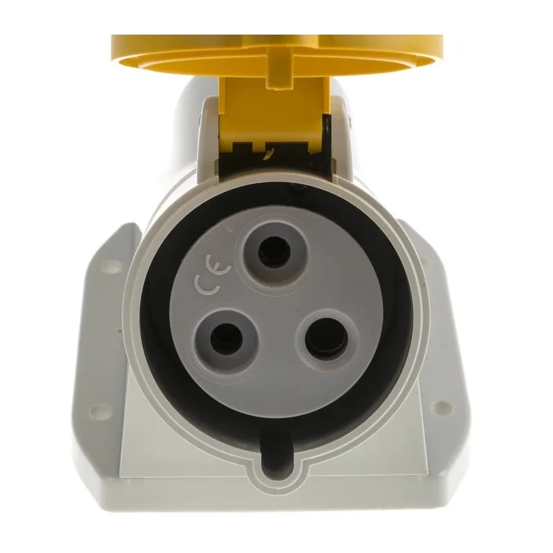 Scame Wall Mount Industrial Power Connector, 2P+PE, 32A, 110V, IP44 Rated, Thermoplastic, OPTIMA-BASE IP44