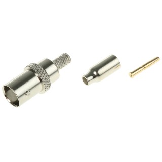 TE Connectivity BNC Series Coaxial Connector Cable Female BNC 50 Ω Straight Body Crimp 5-1634511-1