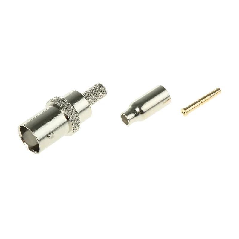 TE Connectivity BNC Series Coaxial Connector Cable Female BNC 50 Ω Straight Body Crimp 5-1634511-1