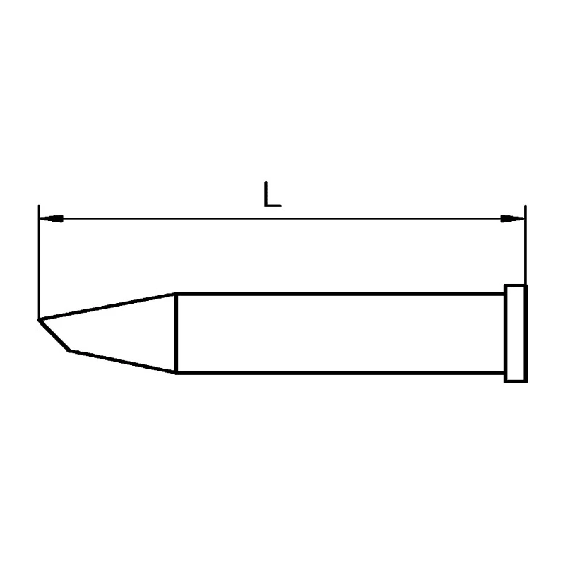 Weller Soldering Iron Tip 2.4 mm Bevel 37 mm Length for WP120, WXP120 T0054470999