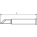 Weller 2 mm Knife 45 mm Soldering Iron Tip for use with WXP120, WP120 T0054471199
