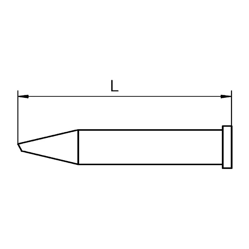 Weller Soldering Iron Tip XT F 1.2 mm Round 37 mm Length, 30° Angle for WP120, WXP120 T0054471899