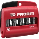 Facom Torx Screwdriver Bit Set 1/4-25 mm, Polyamide Material, 10 Pieces E.113PB