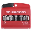 Facom Torx Screwdriver Bit Set, 10 Pieces, Polyamide Box, 1/4 Inch Drive, 25 mm Length E.112PB