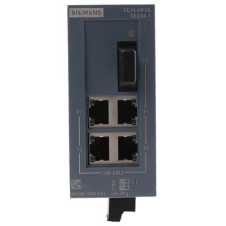 Siemens Unmanaged 4 Port Ethernet Switch 6GK5004-1BD00-1AB2, 100Mbps, 24V AC/DC Supply, Germany