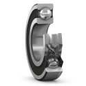 SKF Single Row Deep Groove Ball Bearing 40 mm ID, 68 mm OD, 15 mm Width, Sealed with Sheet Metal Cage 6008-2RS1/C3