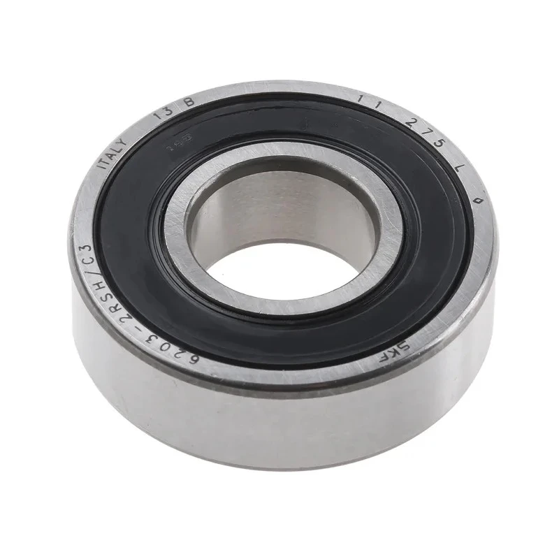 SKF Single Row Deep Groove Ball Bearing 17 mm ID, 40 mm OD, 12 mm Race Width, Sealed Cage 6203-2RSH/C3