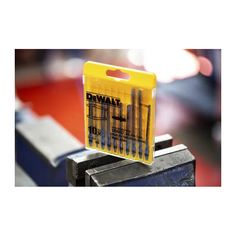 DeWALT Jigsaw Blade Set 10 Pieces Steel Wood Cutting 70mm Length DT2292-QZ