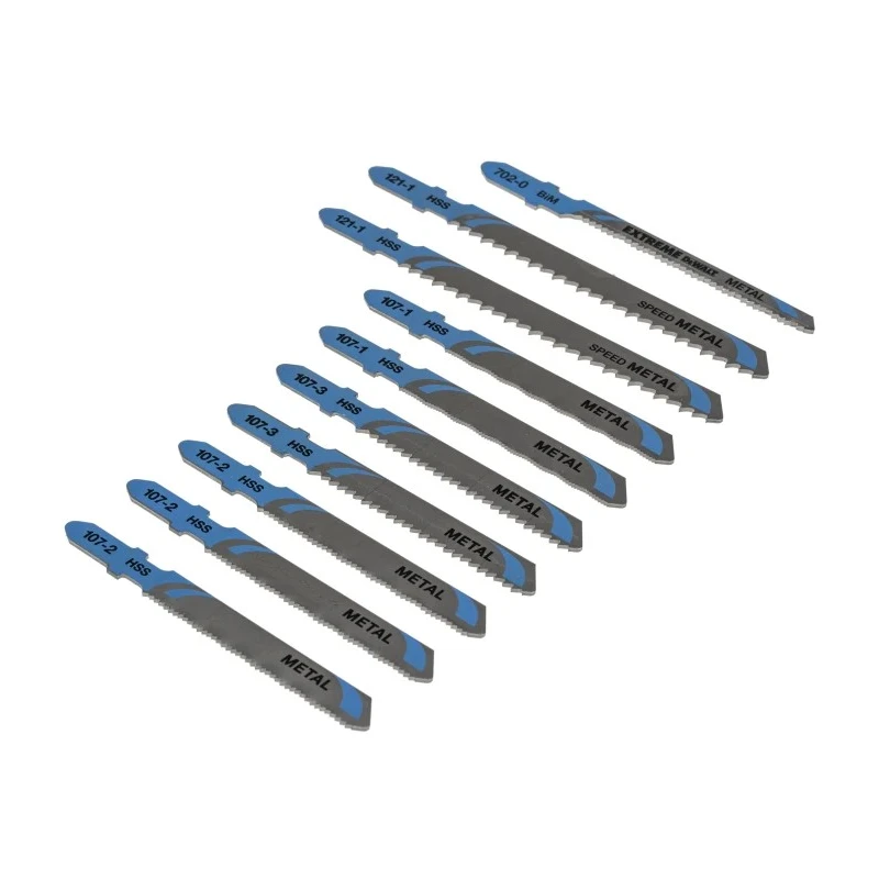 DeWALT Jigsaw Blade Set 10 Pieces Steel Wood Cutting 70mm Length DT2292-QZ