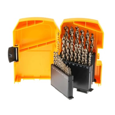 DeWALT 29-Piece HSS-G Metal Drill Bit Set, Twist Type, 1 mm Min - 13 mm Max DT7926-XJ