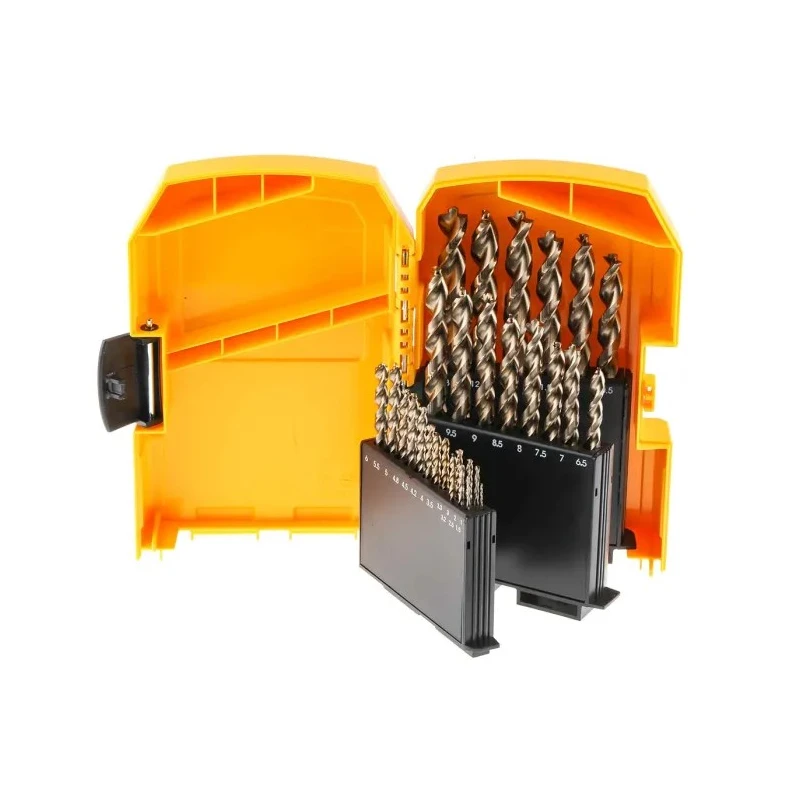 DeWALT 29-Piece HSS-G Metal Drill Bit Set, Twist Type, 1 mm Min - 13 mm Max DT7926-XJ