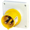 MENNEKES Yellow Industrial Power Connector Panel Mount 3P 32A 110V IP44 