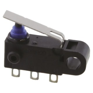 Omron Leaf Lever Micro Switch, Solder Terminal, 2A Contact Current, SPDT, IP67 Sealed Ultra Subminiature D2HW-C261H