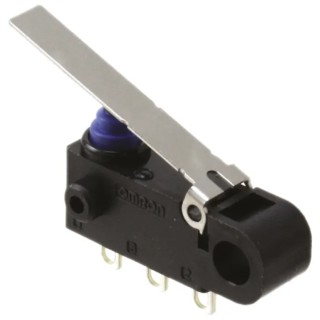 Omron Ultra Subminiature Sealed Micro Switch, Long Hinge Lever, Solder Terminal, 2A SPDT, IP67 D2HW-C221H