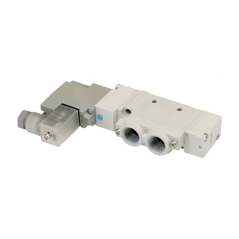 SMC Pneumatic Solenoid Valve 5/2 Single Solenoid G 1/4 Inch Port, 24V DC, 0.7 MPa Max Pressure SY7120-5DZ-02F-Q