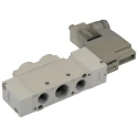 SMC Pneumatic Solenoid Valve 5/2 Single Solenoid G 1/4 Inch Port, 24V DC, 0.7 MPa Max Pressure SY7120-5DZ-02F-Q