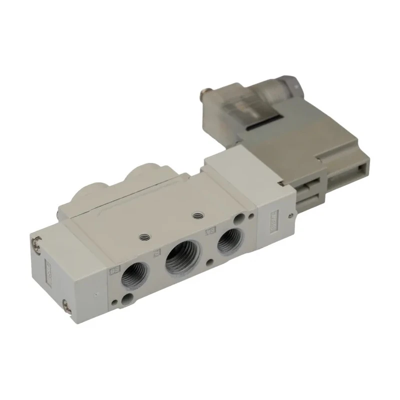 SMC Pneumatic Solenoid Valve 5/2 Single Solenoid G 1/4 Inch Port, 24V DC, 0.7 MPa Max Pressure SY7120-5DZ-02F-Q