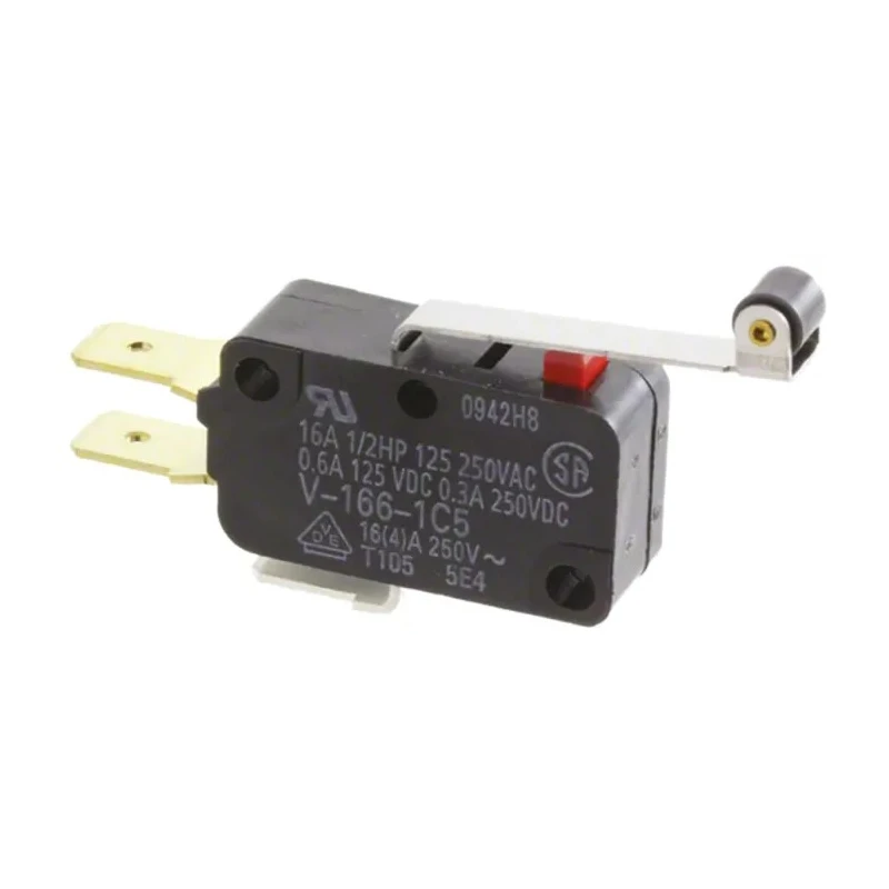 Omron Roller Lever Micro Switch, Solder Terminal, 16A Contact Current, 250 V AC, SPCO, IP40 V-166-1A5