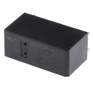 Omron PCB Power Relay, 12V DC Coil, 16A Switching Current, SPST Contact Configuration G2RL-1A-E-CV DC12