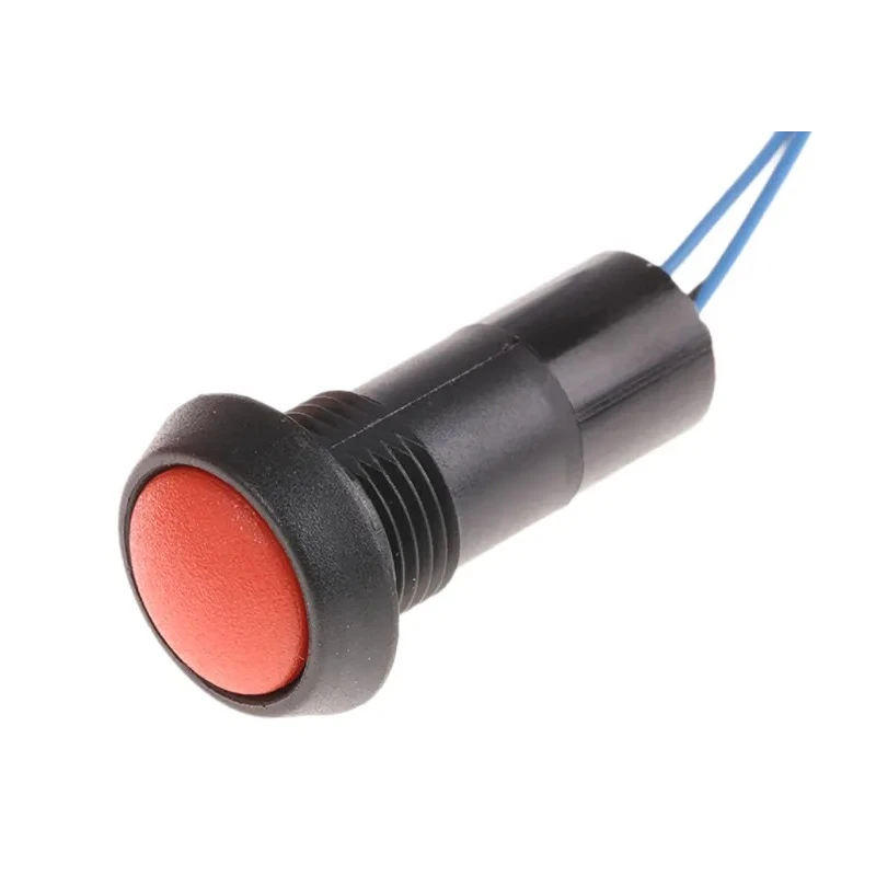 ITW Switches 59 Series Miniature Push Button Switch, Momentary, Panel Mount, 13.6 mm Cutout, SPST, Clear LED, IP67 59-532