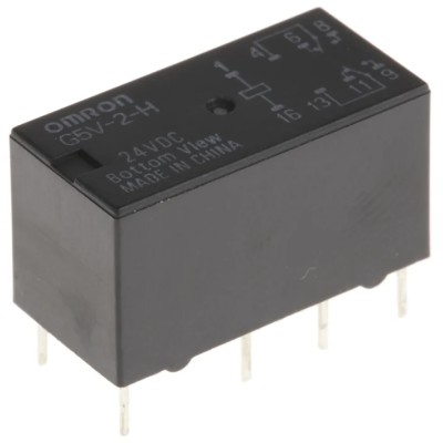 Omron PCB Signal Relay 24V DC Coil 1A DPDT G5V-2-H1 DC24