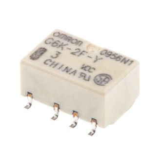 Omron Surface Mount Signal Relay, 3V DC Coil, 1A Switching Current, DPDT Contact Configuration G6K-2F-Y DC3
