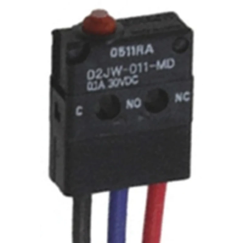 Omron Aratas Pin Plunger Micro Switch, Pre-Wired Terminal, 100mA, 600 V AC, 30 V DC, SPDT, IP67 D2JW-011-MD
