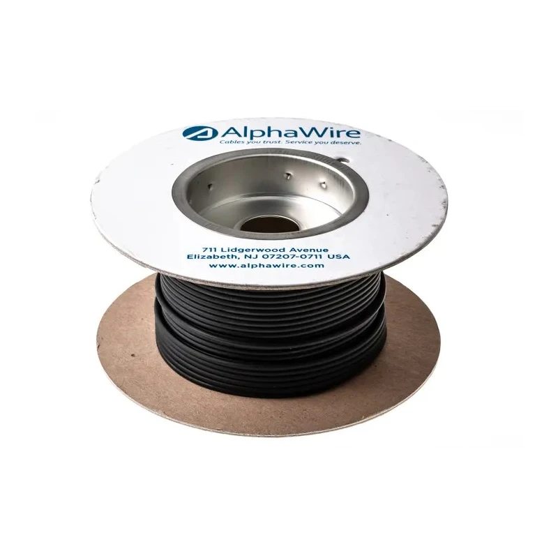 Alpha Wire Ecogen Ecowire Series Black 3.3 mm² Hook Up Wire, 12 AWG, 65x0.25 mm Core Strands, 30m, Modified 6718 BK005