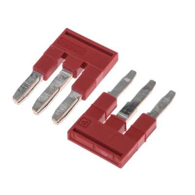 Phoenix Contact Jumper Bar Accessory for CLIPLINE Series Terminal Blocks 24A Red Copper FBS 3-5 3030174