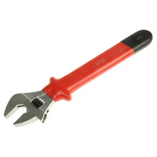 Bahco Adjustable Spanner 43 mm Jaw Capacity 390mm Overall Length Insulated Handle VDE 1000V Approved 8074V