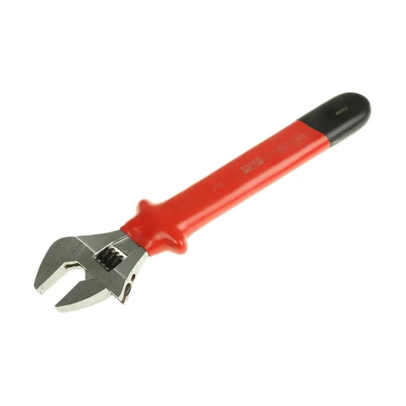 Bahco Adjustable Spanner 43 mm Jaw Capacity 390mm Overall Length Insulated Handle VDE 1000V Approved 8074V