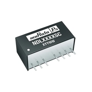 Murata Power Solutions Regulated Isolated DC/DC Converter SIP8 Module 1 kV Isolation 5V Output 1 W 18-36V Input NDL2405SC