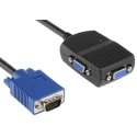 NewLink 2 Port 1 Input 2 Output VGA Splitter with HDMI Audio 2048 x 1536 Pixel NLVGA-2A