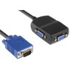 NewLink 2 Port 1 Input 2 Output VGA Splitter with HDMI Audio 2048 x 1536 Pixel NLVGA-2A
