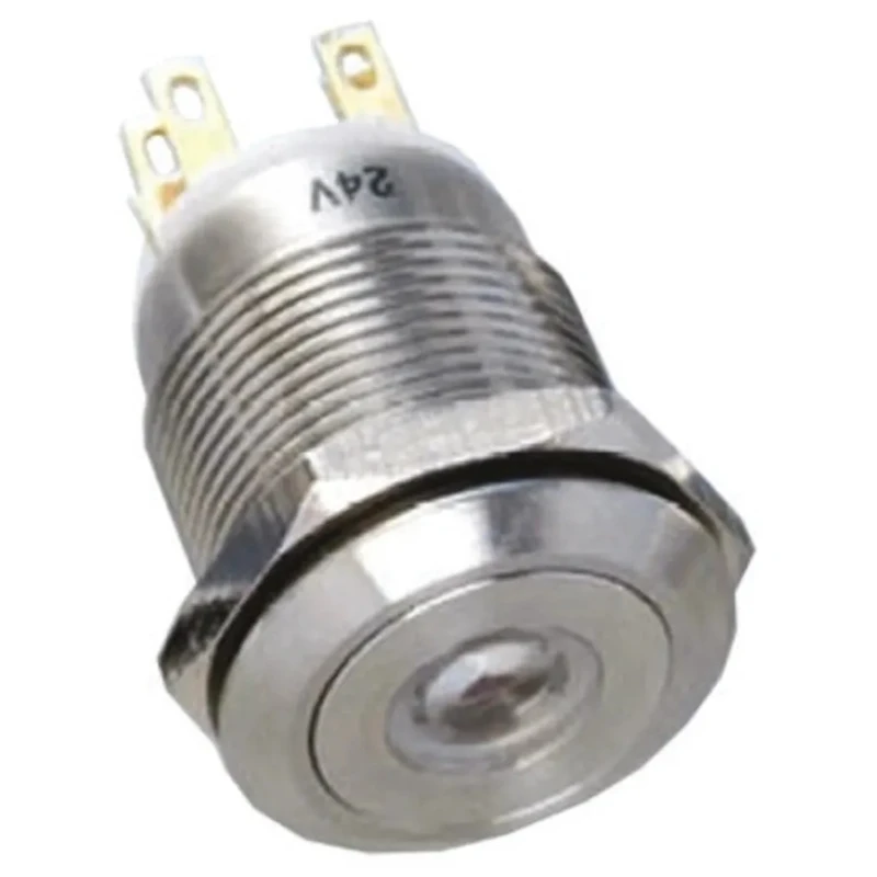 EOZ R Series Illuminated Momentary Push Button Switch Panel Mount 19 mm Cutout DPDT Yellow LED IP65 250 V ac R19FFSSPAGDY24