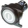 EAO 61 Series Silver Momentary Flush Mount Push Button Head 25mm Diameter IP65 5A 250Vac 61-1100.0, 61-9933.10, 61-9643.703
