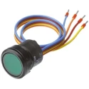 EAO 84 Series Illuminated Push Button Switch, Momentary, Panel Mount, 22.5 mm Cutout, SPST Contact, IP67, 42 V K84-603.3611S