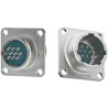 JAE 7 Contacts Miniature Circular Connector, Panel Mount Plug, Male, Threaded Mating, Aluminium Alloy Housing SRCN2A16-7P