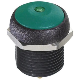 APEM IR Series Illuminated Momentary Push Button Switch Panel Mount 14.8 mm Cutout SPST Green LED IP67 48V dc IRR3S432LOG
