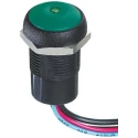 APEM IR Series Illuminated Momentary Push Button Switch, Panel Mount, 14.8 mm Cutout, SPST, Green LED, IP67, 48 IRR3F432LOG
