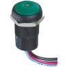 APEM IR Series Illuminated Momentary Push Button Switch, Panel Mount, 14.8 mm Cutout, SPST, Green LED, IP67, 48 IRR3F432LOG