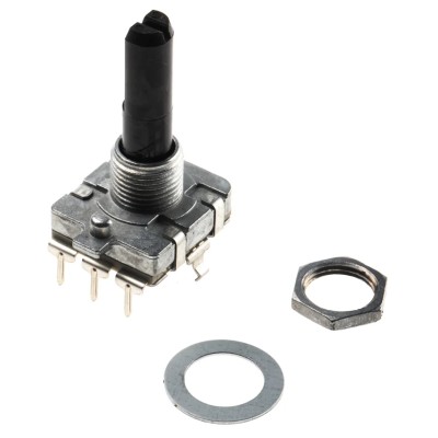 Alps Alpine 24 ppr Pulse Incremental Mechanical Rotary Encoder with 6 mm Flat Shaft, Through Hole EC16B242040R