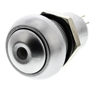 APEM IP Series Illuminated Push Button Switch, Latching, Panel Mount, 12.9 mm Cutout, SPST, Red LED, IP67, 24 IPR1SAD0LOS105